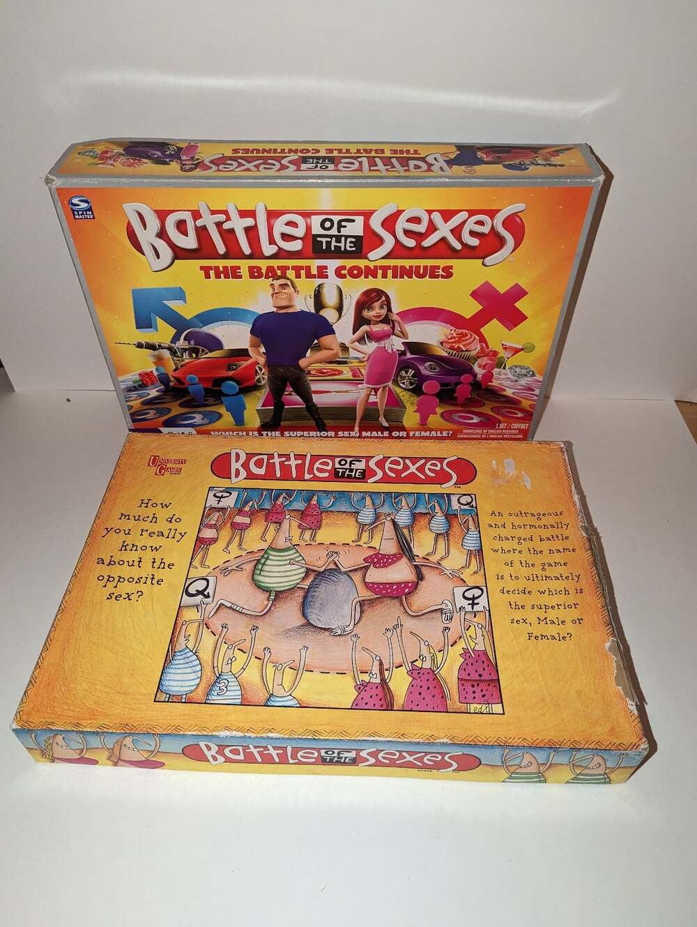 Lot 2 Battle of the Sexes Board Games Original & Battle Continue Like New
